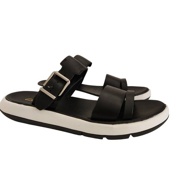 Clarks Women's Jemsa Slide Sandals, Black, 7 - Picture 1 of 8